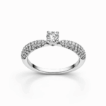 Solitario cintillo pavé