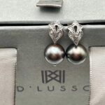 Aros perlas tahitianas y diamantes