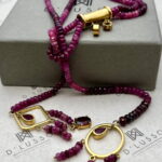 Collar rubíes, granate y turmalina