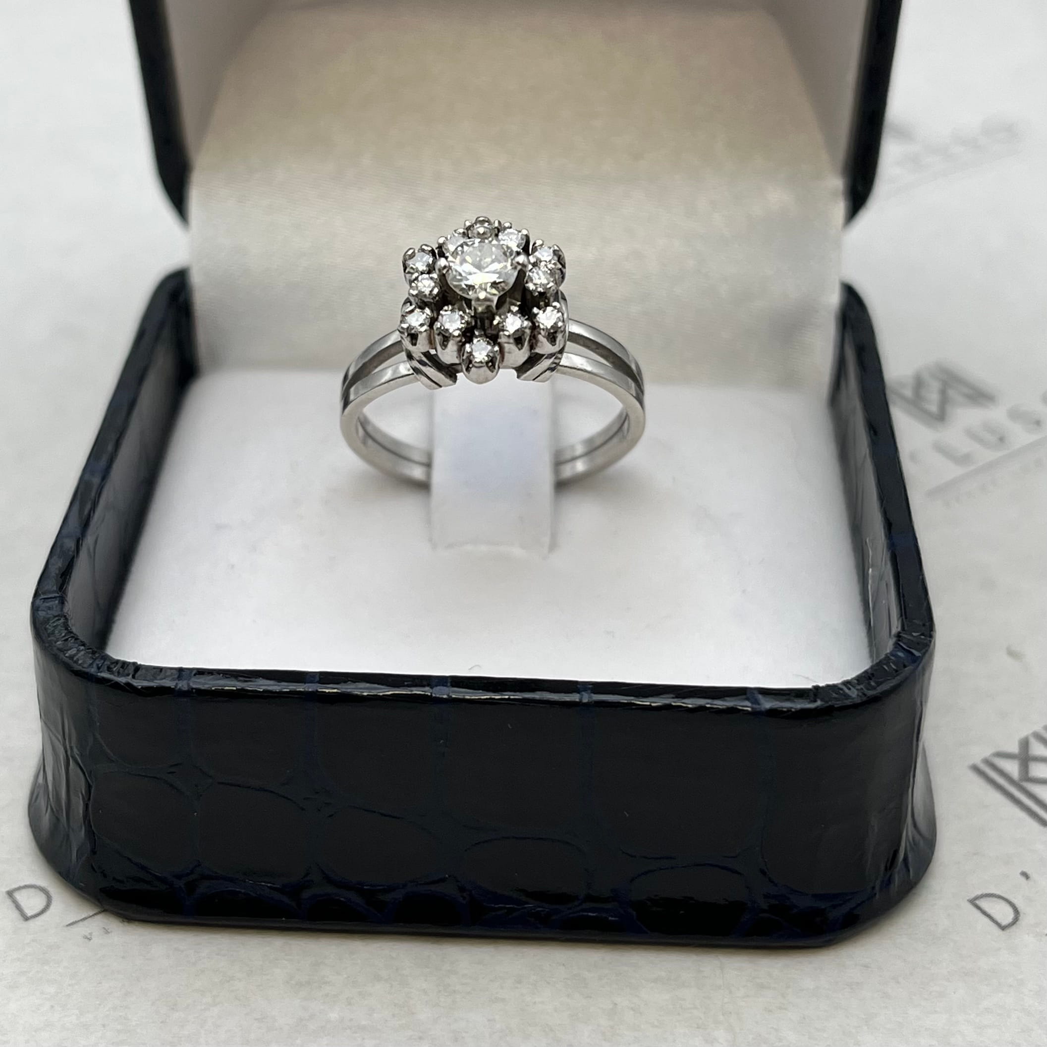 Roseta de brillantes en platino - Imagen 7