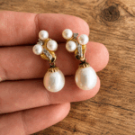 Aros perla colgantes