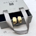 Aros oro satinados