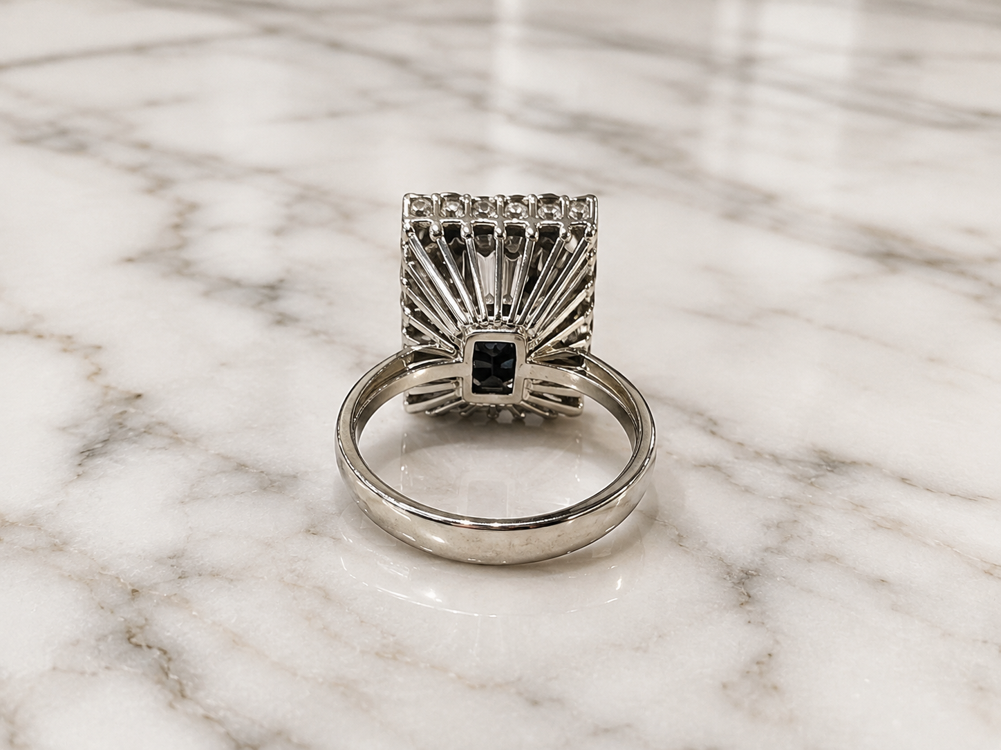 Anillo rectangular esmeralda - Imagen 3