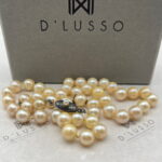 Collar de perlas broche plata