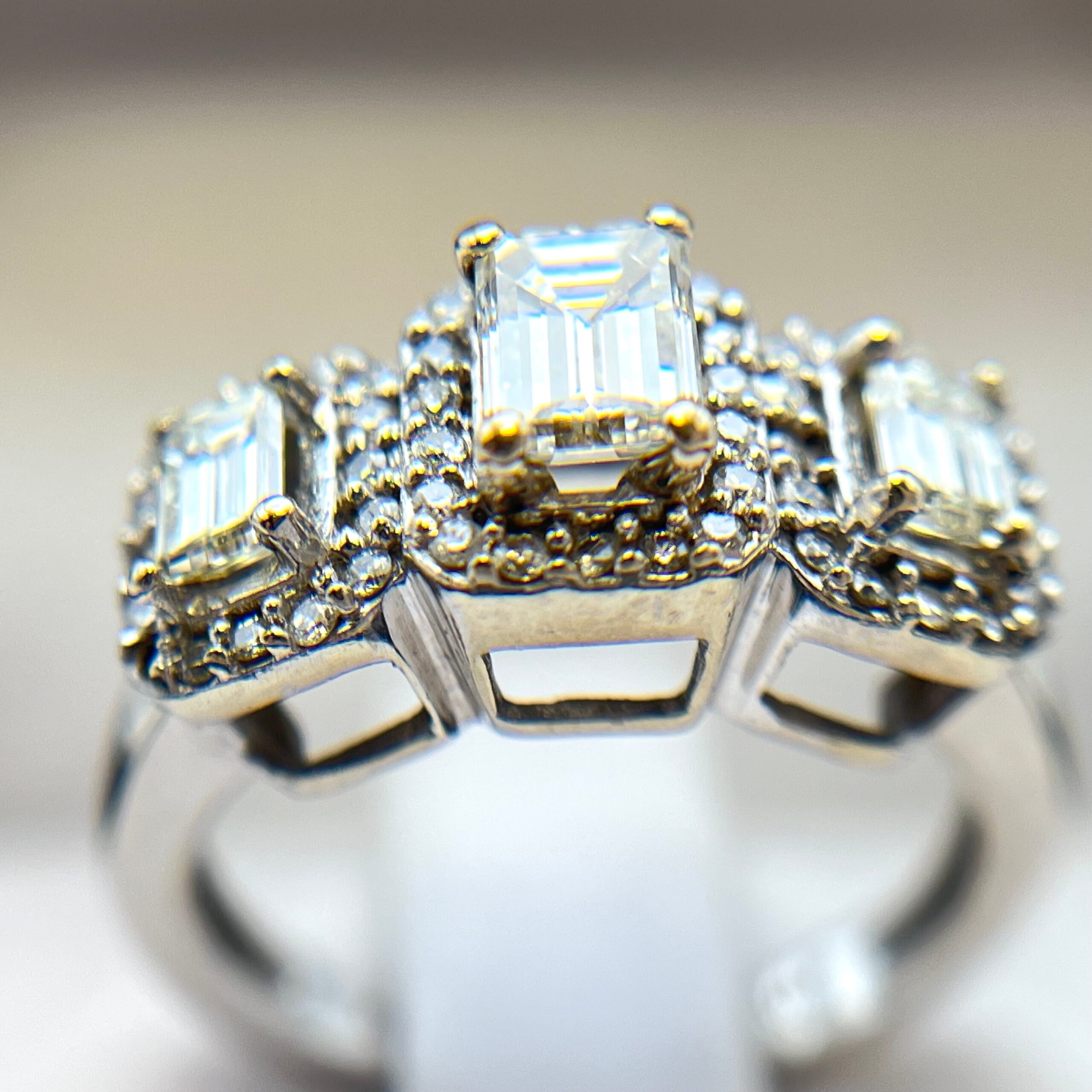 Tricillo diamantes corte esmeralda - Imagen 6