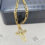 Collar cruz bicolor