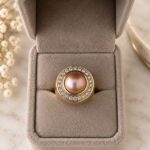 Anillo bombé perla