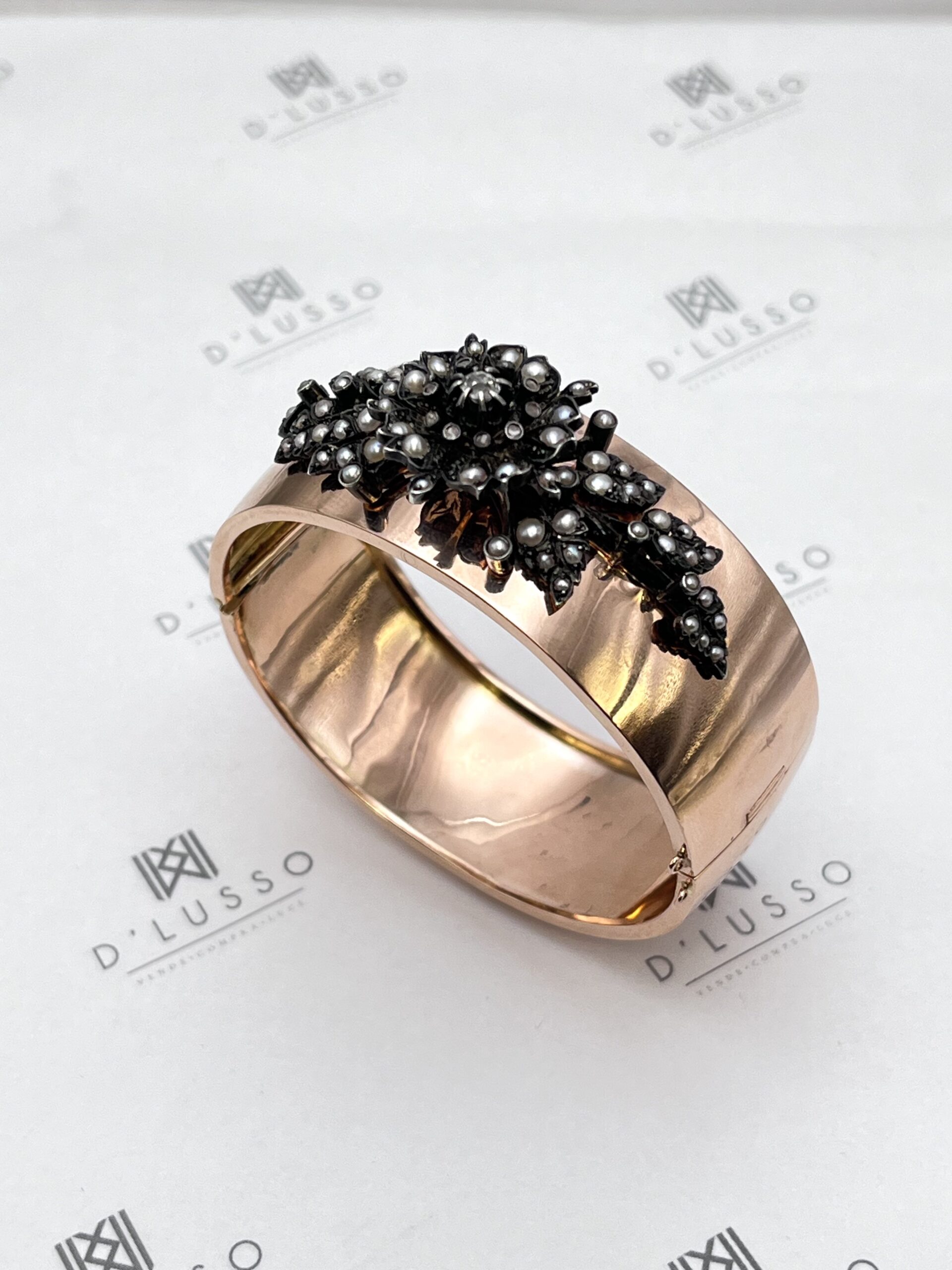 Conjunto esclava perlas y roseta corte antiguo - Imagen 9